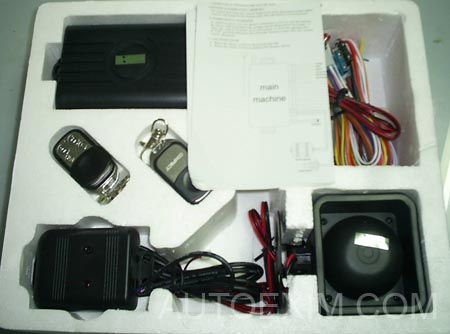 Alarm system with sliding remote