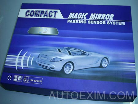 digital reverse mirror parking sensor