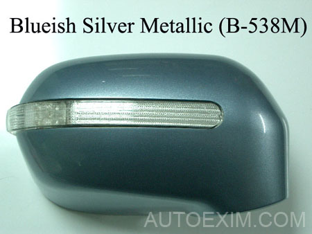10.2). Side Mirror Cover with Lamp LED Colour Paint BLUEISH SILVER METALLIC (B-538M)