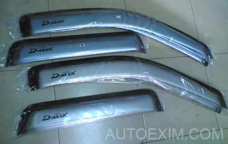 silver and blue door visor new D-max